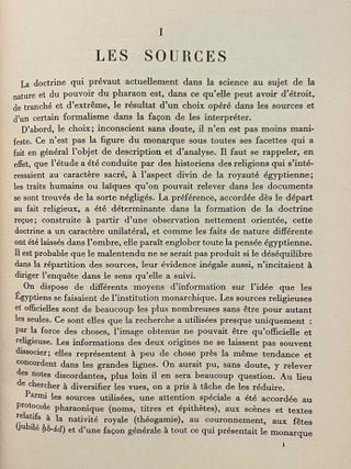 De la divinit&eacute; du pharaon
