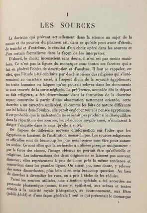 De la divinité du pharaon