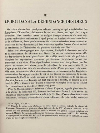 De la divinit&eacute; du pharaon