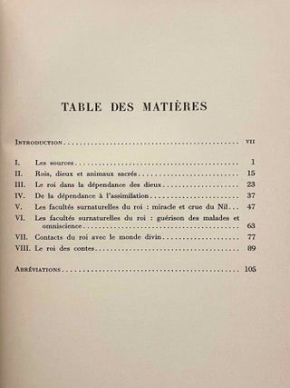 De la divinit&eacute; du pharaon