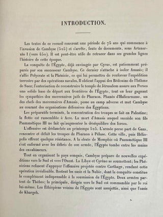 La premi&egrave;re domination perse en Egypte. Recueil d&rsquo;inscriptions hi&eacute;roglyphiques.