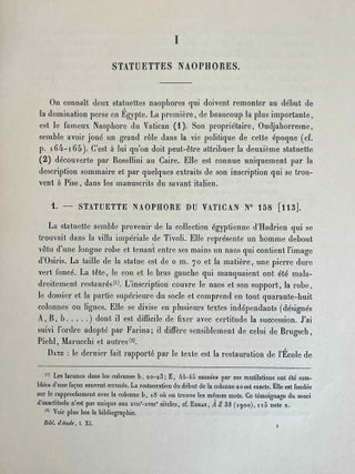 La premi&egrave;re domination perse en Egypte. Recueil d&rsquo;inscriptions hi&eacute;roglyphiques.