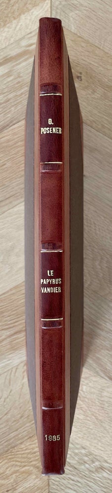 Item #M1376c Le papyrus Vandier. POSENER Georges.[newline]M1376c-00.jpeg