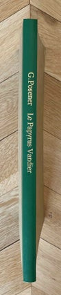 Item #M1376e Le papyrus Vandier. POSENER Georges