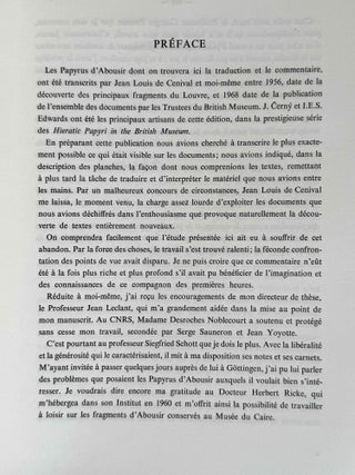 Les archives du temple funéraire de Neferirkare-Kakai (Les papyrus d'Abousir). Traduction et commentaire. Tomes I & II (complete set)