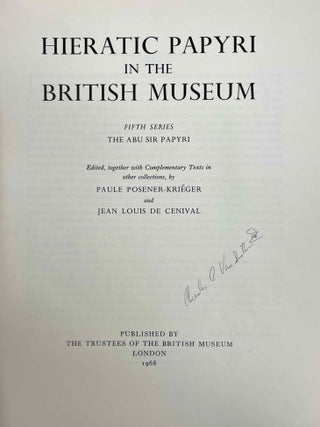 The Abu Sir papyri. Edited, together with Complementary Texts in other collections.[newline]M1382k-01.jpeg