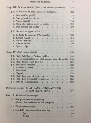 Le dieu égyptien Shaï dans la religion et l'onomastique