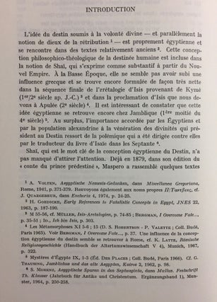 Le dieu égyptien Shaï dans la religion et l'onomastique