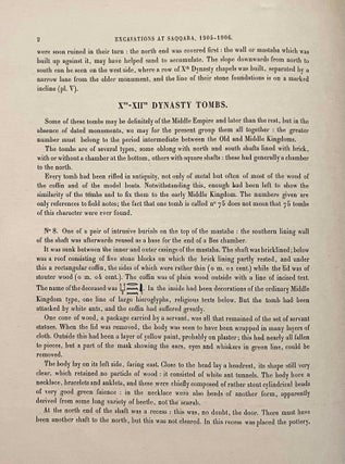 Excavations at Saqqara (1905-1906) (missing the frontispiece of Bes)