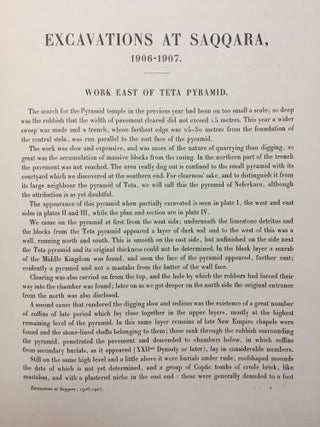 Excavations at Saqqara (1906-1907). With a section on the religious texts by P. Lacau.
