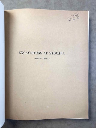 Excavations at Saqqara (1908-1909, 1909-1910): The monastery of Apa Jeremias. 2 vol. in 1