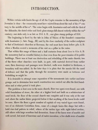 Excavations at Saqqara (1908-1909, 1909-1910): The monastery of Apa Jeremias. 2 vol. in 1