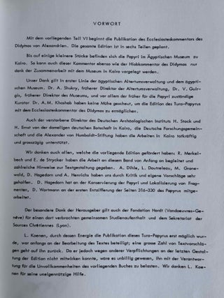 Didymos der Blinde. Kommentar zum Ecclesiastes (Tura Papyrus). Teil 6: Kommentar zu Eccl. Kap. 11-12.[newline]M13962-03.jpeg