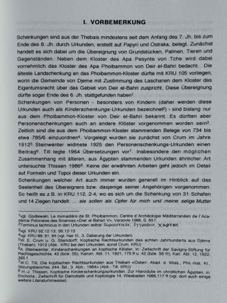 Koptische Schenkungsurkunden aus der Thebais. Formeln und Topoi der Urkunden, Aussagen der Urkunden, Indices.