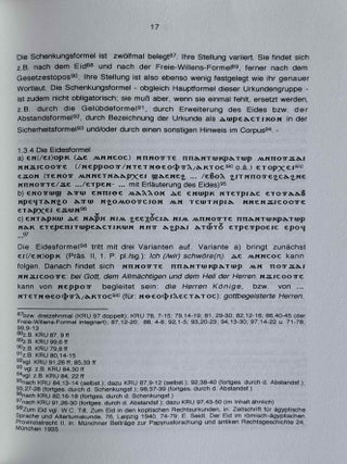 Koptische Schenkungsurkunden aus der Thebais. Formeln und Topoi der Urkunden, Aussagen der Urkunden, Indices.