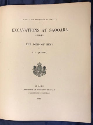 Excavations at Saqqara (1911-1912): The tomb of Hesy