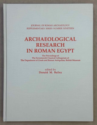 Item #M14008a Archaeological Research in Roman Egypt. Proceedings of the seventeenth Classical...