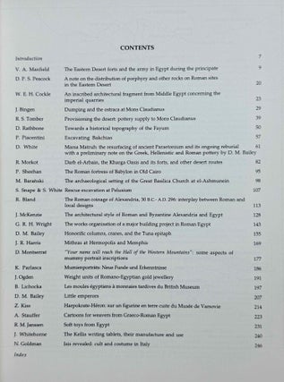 Archaeological Research in Roman Egypt. Proceedings of the seventeenth Classical Colloquium of the department of Greek and Roman antiquities, British Museum, held on 1-4 December, 1993.