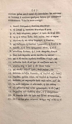 Eclaircissemens sur une inscription grecque contenant une pétition des prêtres d'Isis dans l'île de Philae, à Ptolémée Evergète second. Copiée à Philae par M. Cailliaud, en octobre 1816.
