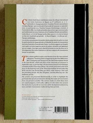Production et transmission des textes funéraires en Egypte au Ier millénaire av. n. è.