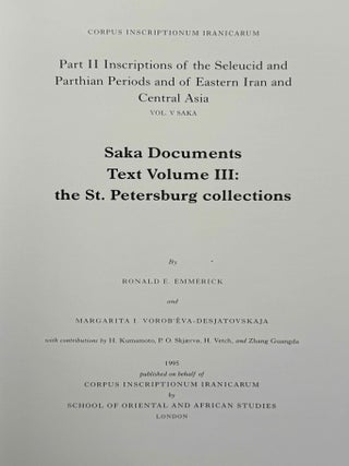 Saka documents VII: The St. Petersburg collections. Part 2. (XEROX)