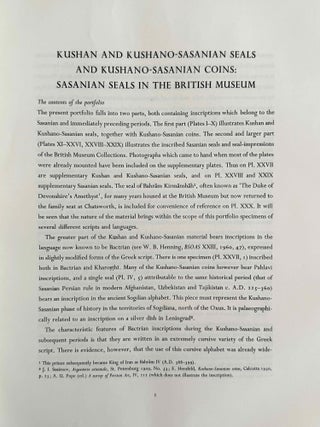 Kushan and Kushano-Sasanian seals and Kushano-Sasanian coins. Sasanian seals in the British Museum. [with:] Sasanian seals in the Collection of Mohsen Foroughi. 2 volumes.[newline]M14056-02.jpeg