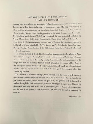 Kushan and Kushano-Sasanian seals and Kushano-Sasanian coins. Sasanian seals in the British Museum. [with:] Sasanian seals in the Collection of Mohsen Foroughi. 2 volumes.[newline]M14056-06.jpeg