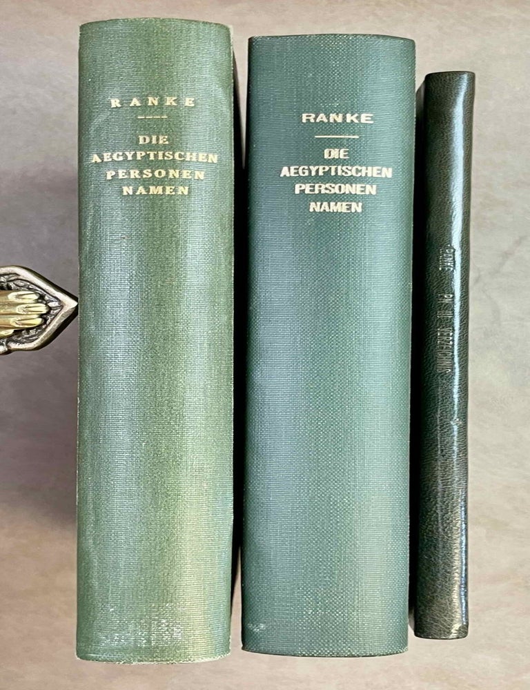 Item #M1405e Die &auml;gyptischen Personennamen. Band I & II. Band III is provided for free in bound XEROX. RANKE Hermann.[newline]M1405e-00.jpeg