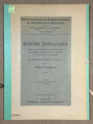 Koptische Pal&auml;ographie. Text und Tafeln (complete set)[newline]M14061-06.jpeg