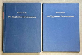 Item #M1409e Die ägyptischen Personennamen. Band II & III. RANKE Hermann