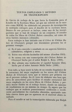 Descripción estructural del maya del Chilam Balam de Chumayel