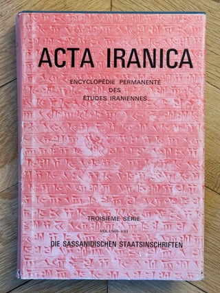 Die sassanidischen Staatsinschriften. Studien zur Orthographie und Phonologie des Mittelpersischen der Inschriften zusammen mit einem etymologischen Index des mittelpersischen Wortgutes und einem Textcorpus der behandelten Inschriften.