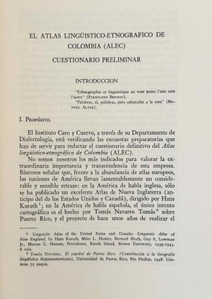 El atlas linguistico-etnografico de Colombia 'Alec'