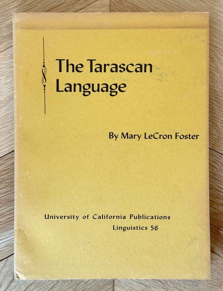 Item #M14139 The Tarascan language. FOSTER Mary LeCron.[newline]M14139-00.jpeg