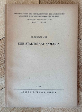 Item #M14140 Der Stadtstaat Samaria. ALT Albrecht