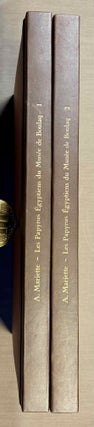Les papyrus égyptiens du musée de Boulaq. Publiés en fac-similé sous les auspices de S.A. Ismail-Pacha, khédive d'Egypte. Tomes I & II (complete set). Photographic reprint.