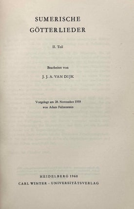 Sümerische Götterlieder. Teil I & II (complete set)