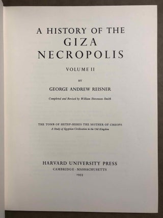 A history of the Giza necropolis. Vol. I. & Vol. II: The tomb of queen Hetep-Heres (complete set)[newline]M1424a-46.jpg