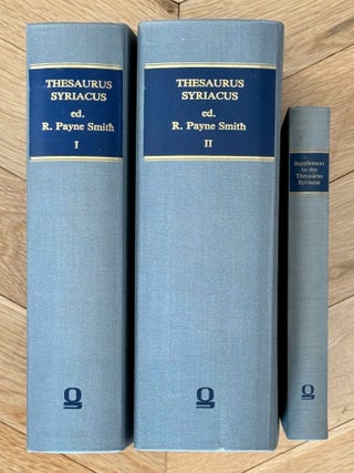 Item #M14250 Thesaurus syriacus I & II, with supplement (complete set). PAYNE SMITH Robert -...[newline]M14250-00.jpeg