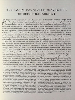 A history of the Giza necropolis. Vol. II: The tomb of queen Hetep-Heres, the mother of Cheops