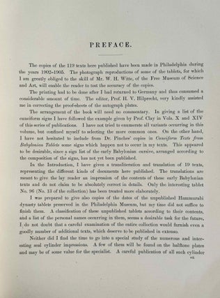 Babylonian Legal and Business Documents From the Time of the First Dynasty of Babylon Chiefly From Sippar