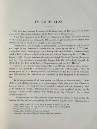 Babylonian Legal and Business Documents From the Time of the First Dynasty of Babylon Chiefly From Sippar