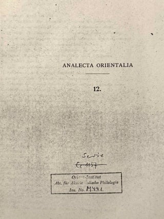 Miscellanea Orientalia dedicata Antonio Deimel annos LXX complenti (XEROX, missing one page)[newline]M14266-03.jpeg