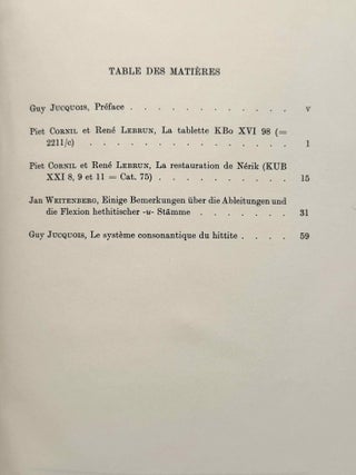 Hethitica I-V and VII-XIII