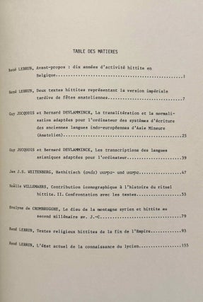 Hethitica I-V and VII-XIII