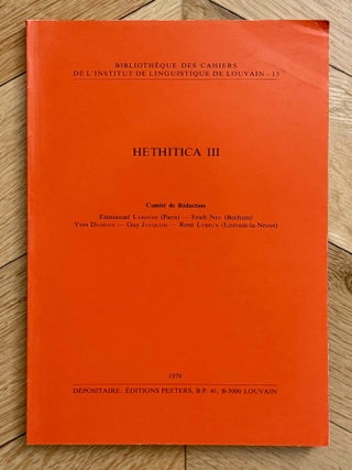 Hethitica I-V and VII-XIII