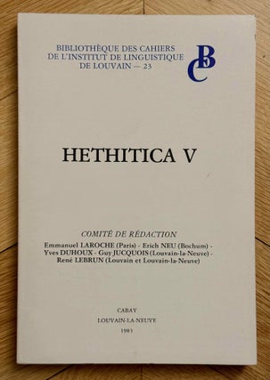 Hethitica I-V and VII-XIII