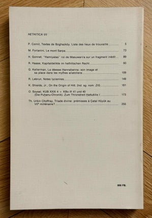 Hethitica I-V and VII-XIII