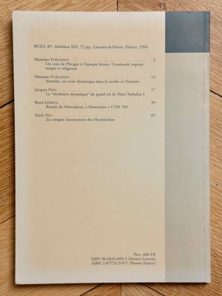 Hethitica I-V and VII-XIII