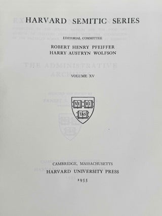 Excavations at Nuzi. Vol. I-VIII (complete set, in XEROX). Vol. I: Texts of varied contents. Vol. II: The archives of Shilwateshub son of the King. Vol. III: Old Akkadian, Sumerian, and Cappadocian texts from Nuzi. Vol. IV: Miscellaneous texts from Nuzi, part 1. Vol. V: Miscellaneous texts from Nuzi, part 2: The palace and temple archives. Vol. VI: The administrative archives. Vol. VII: Economic and social documents. Vol. VIII: Family law documents.